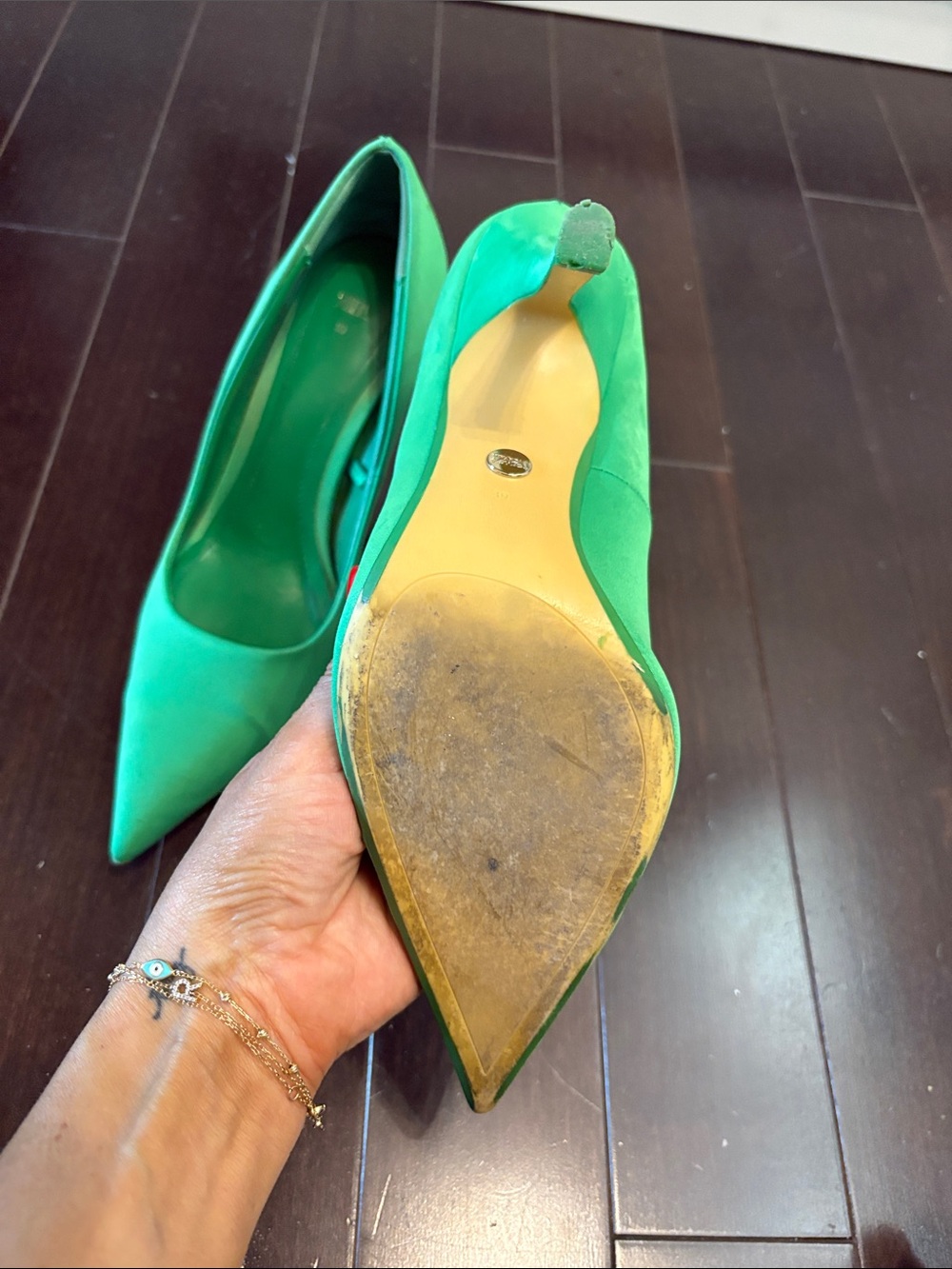 Zara Emerald Pointed-Toe Stiletto Pumps EU39 - Picture 4 of 7